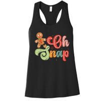 Gingerbread Man Oh Snap Christmas Funny Cookie Baking Women's Racerback Tank