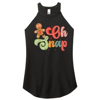 Gingerbread Man Oh Snap Christmas Funny Cookie Baking Women's Perfect Tri Rocker Tank