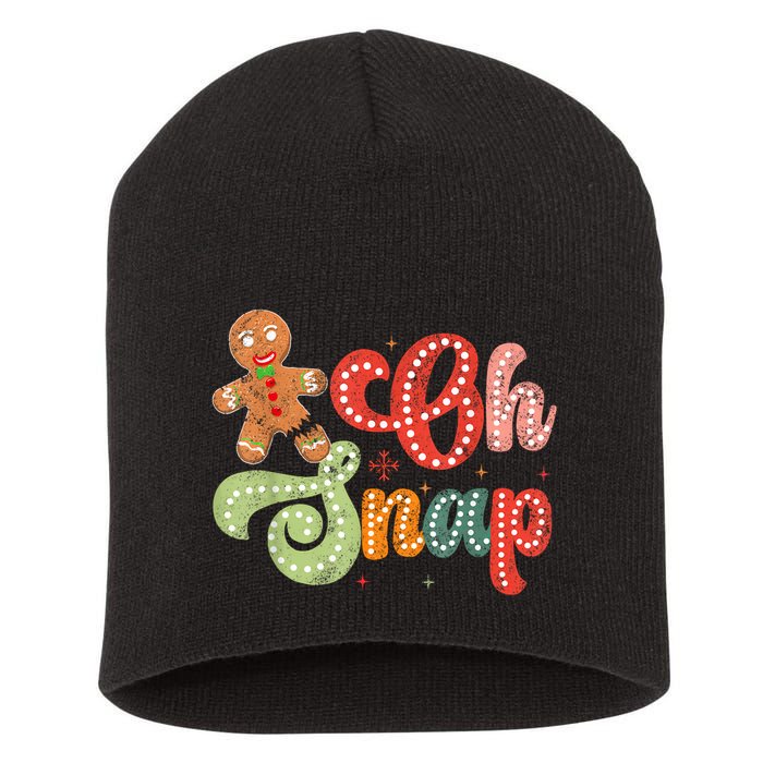 Gingerbread Man Oh Snap Christmas Funny Cookie Baking Short Acrylic Beanie