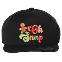 Gingerbread Man Oh Snap Christmas Funny Cookie Baking Wool Snapback Cap