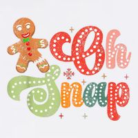 Gingerbread Man Oh Snap Christmas Funny Cookie Baking Garment-Dyed Sweatshirt