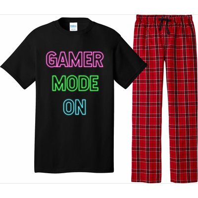 Gamer Mode On Saying Cool Gaming Christmas Gift Cool Gift Pajama Set