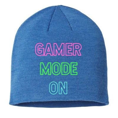 Gamer Mode On Saying Cool Gaming Christmas Gift Cool Gift Sustainable Beanie