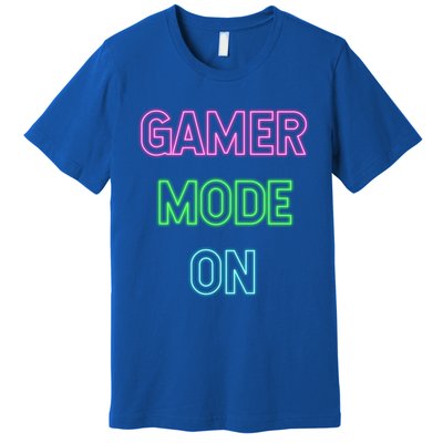 Gamer Mode On Saying Cool Gaming Christmas Gift Cool Gift Premium T-Shirt