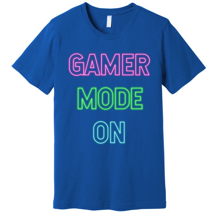 Gamer Mode On Saying Cool Gaming Christmas Gift Cool Gift Premium T-Shirt