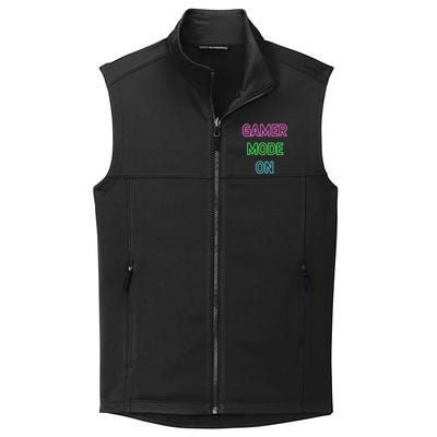 Gamer Mode On Saying Cool Gaming Christmas Gift Cool Gift Collective Smooth Fleece Vest