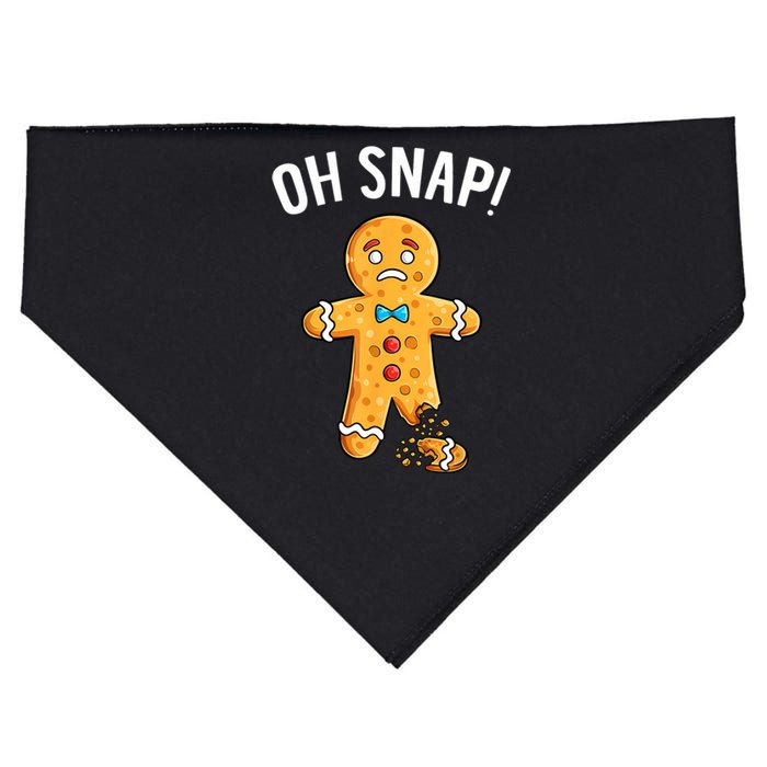 Gingerbread Man Oh Snap Christmas Funny Xmas Cookie Baking USA-Made Doggie Bandana