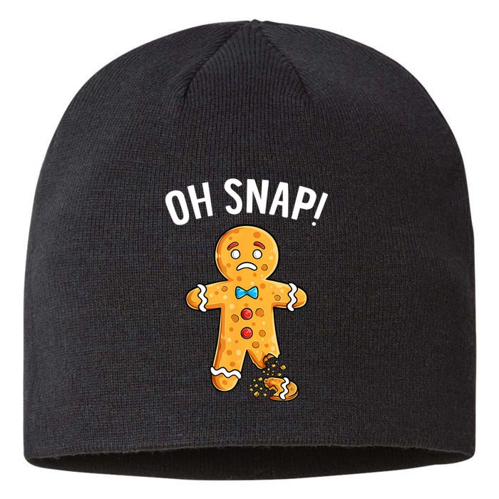 Gingerbread Man Oh Snap Christmas Funny Xmas Cookie Baking Sustainable Beanie