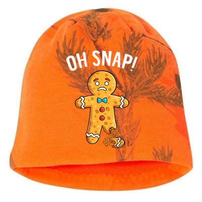 Gingerbread Man Oh Snap Christmas Funny Xmas Cookie Baking Kati - Camo Knit Beanie