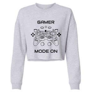 Gamer Mode On Cropped Pullover Crew