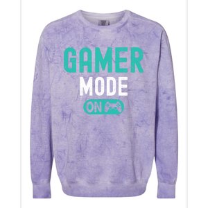 Gamer Mode On Video Games Lover Funny Gaming And Gift Colorblast Crewneck Sweatshirt