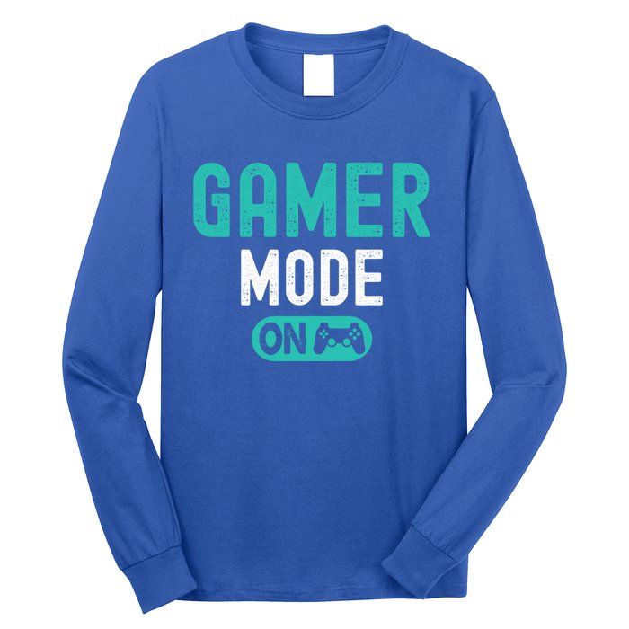 Gamer Mode On Video Games Lover Funny Gaming And Gift Long Sleeve Shirt