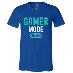 Gamer Mode On Video Games Lover Funny Gaming And Gift V-Neck T-Shirt