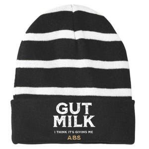 Gut Milk Only Murders In The Building Striped Beanie with Solid Band