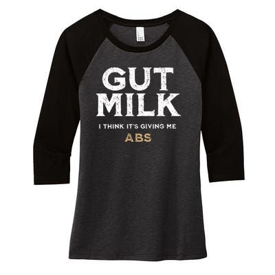 Gut Milk Only Murders In The Building Women's Tri-Blend 3/4-Sleeve Raglan Shirt