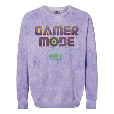 Gamer Mode On Video Game Lover Gamer Gaming Cool Gift Colorblast Crewneck Sweatshirt