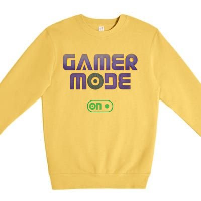 Gamer Mode On Video Game Lover Gamer Gaming Cool Gift Premium Crewneck Sweatshirt