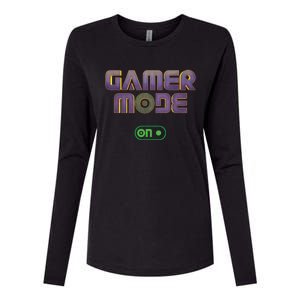 Gamer Mode On Video Game Lover Gamer Gaming Cool Gift Womens Cotton Relaxed Long Sleeve T-Shirt