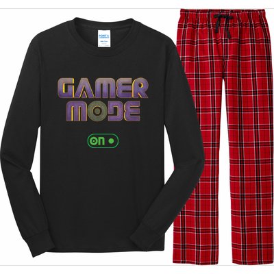 Gamer Mode On Video Game Lover Gamer Gaming Cool Gift Long Sleeve Pajama Set