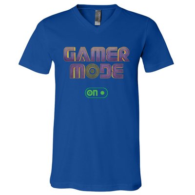 Gamer Mode On Video Game Lover Gamer Gaming Cool Gift V-Neck T-Shirt