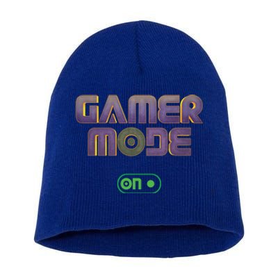 Gamer Mode On Video Game Lover Gamer Gaming Cool Gift Short Acrylic Beanie