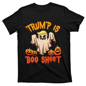 Ghost Monster Pumpkins Donald Trump Is Boo Sheet Halloween T-Shirt