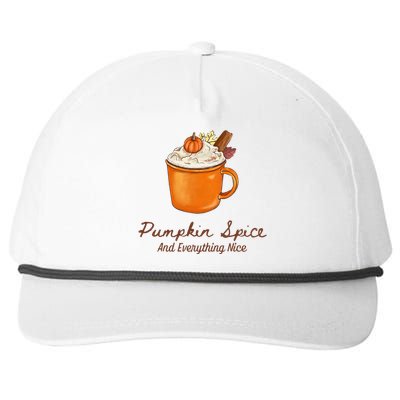 Groovy My Pumpkin Spice Era Fall Vibes Thanksgiving Autumn Snapback Five-Panel Rope Hat