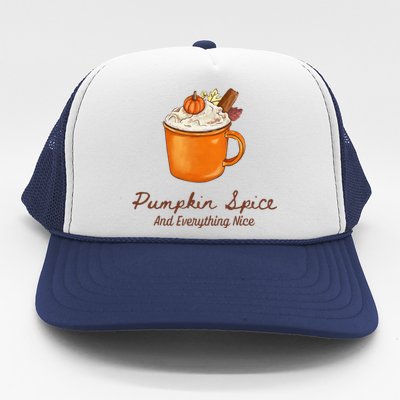 Groovy My Pumpkin Spice Era Fall Vibes Thanksgiving Autumn Trucker Hat