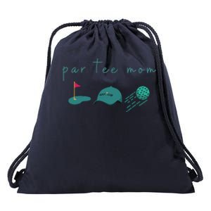 Golf Mom Par Tee Mom Drawstring Bag