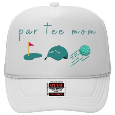 Golf Mom Par Tee Mom High Crown Mesh Back Trucker Hat