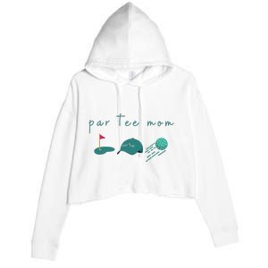 Golf Mom Par Tee Mom Crop Fleece Hoodie