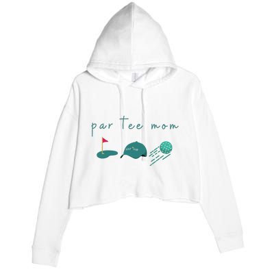 Golf Mom Par Tee Mom Crop Fleece Hoodie