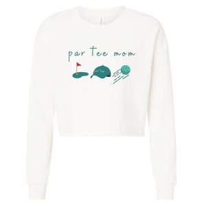 Golf Mom Par Tee Mom Cropped Pullover Crew