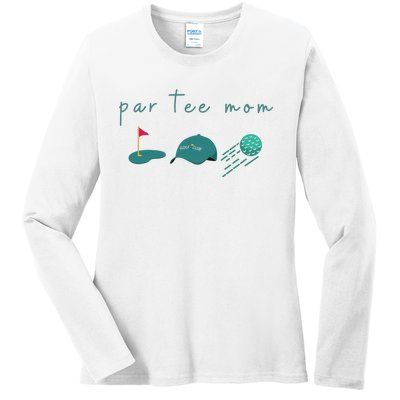 Golf Mom Par Tee Mom Ladies Long Sleeve Shirt