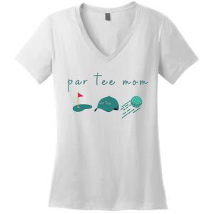 Golf Mom Par Tee Mom Women's V-Neck T-Shirt