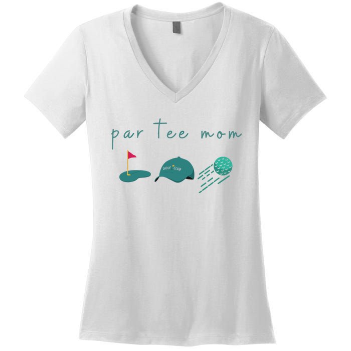 Golf Mom Par Tee Mom Women's V-Neck T-Shirt