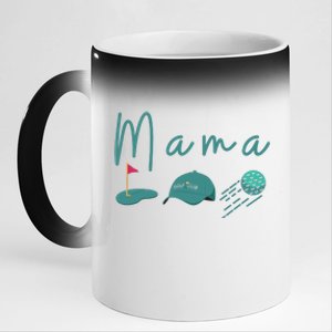 Golf Mom Par Tee Mom 11oz Black Color Changing Mug