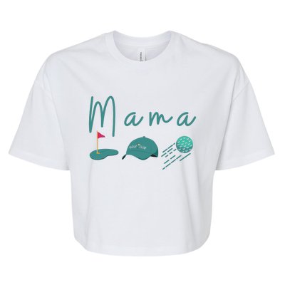 Golf Mom Par Tee Mom Bella+Canvas Jersey Crop Tee