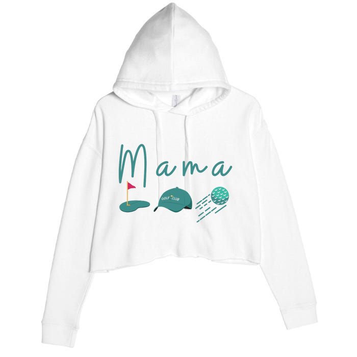 Golf Mom Par Tee Mom Crop Fleece Hoodie