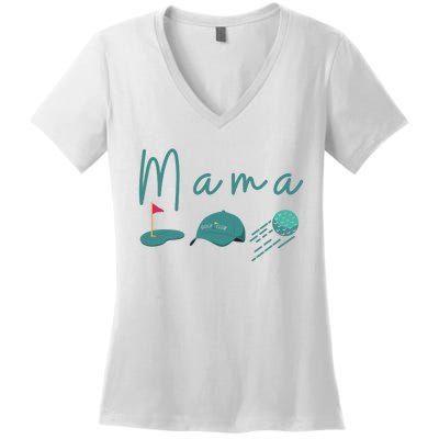 Golf Mom Par Tee Mom Women's V-Neck T-Shirt