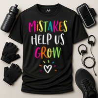 Growth Mindset Positive Back To School Teacher Student Cooling Performance Crew T-Shirt