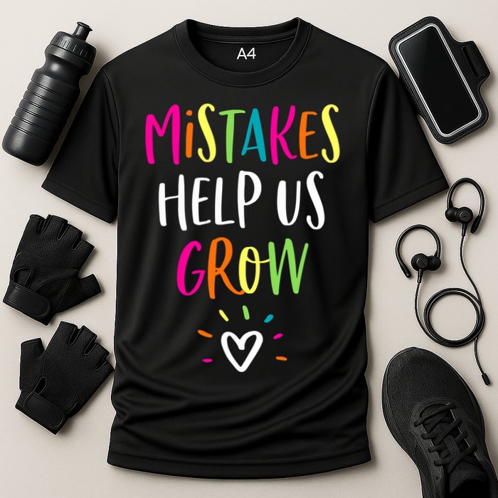 Growth Mindset Positive Back To School Teacher Student Cooling Performance Crew T-Shirt
