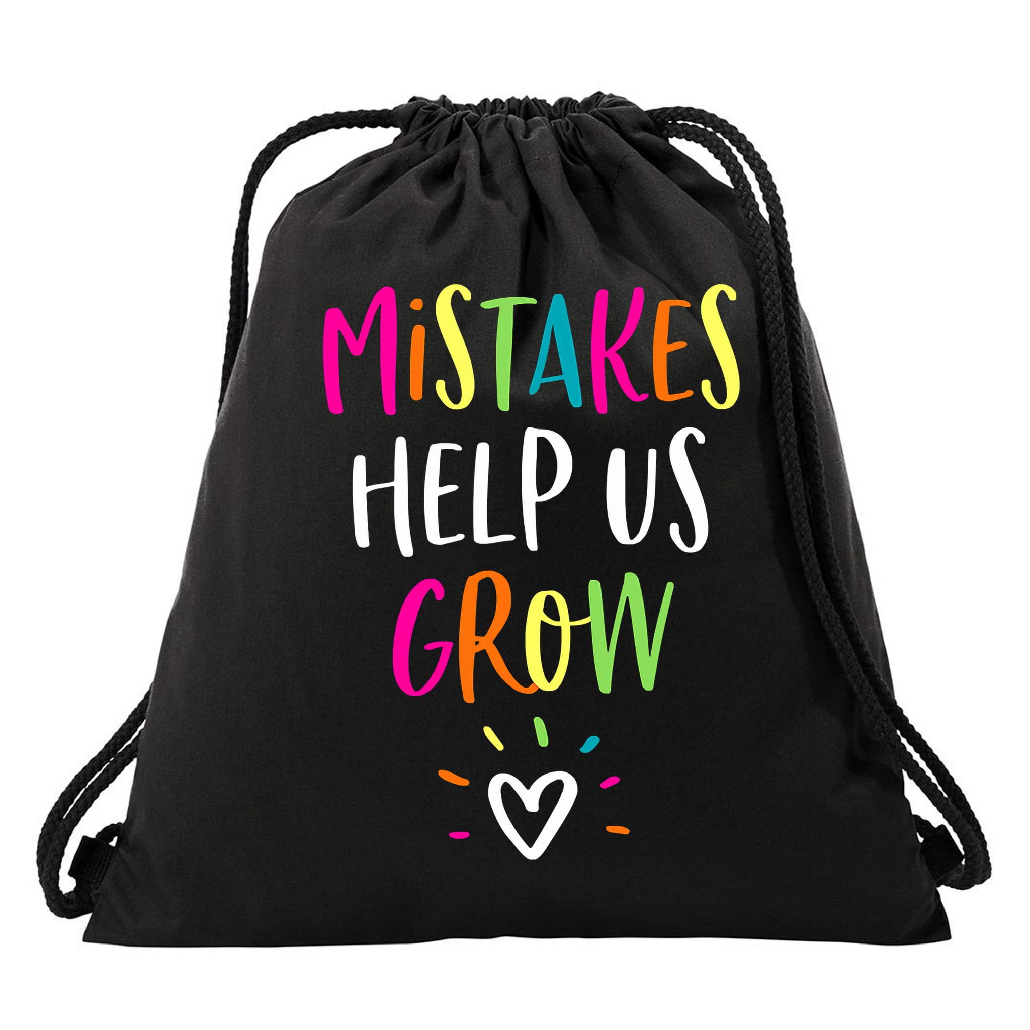 Growth Mindset Positive Back To School Teacher Student Drawstring Bag