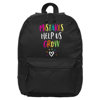 Growth Mindset Positive Back To School Teacher Student 16 in Basic Backpack