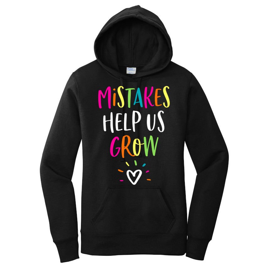 Growth Mindset Positive Back To School Teacher Student Women's Pullover Hoodie