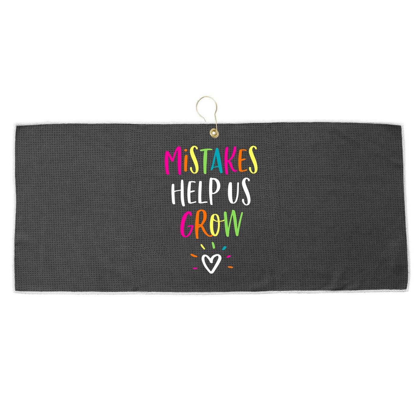 Growth Mindset Positive Back To School Teacher Student Large Microfiber Waffle Golf Towel