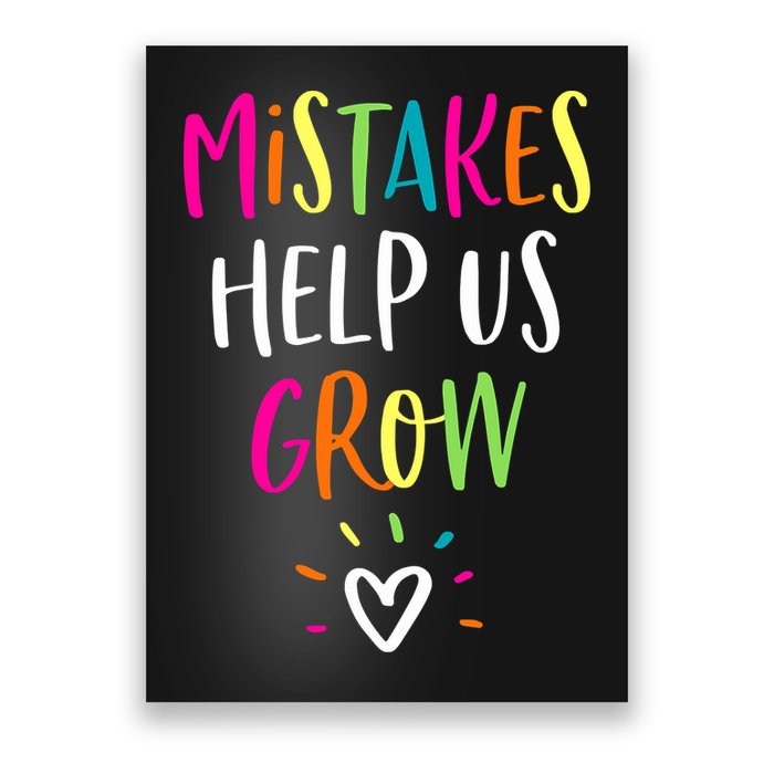 Growth Mindset Positive Back To School Teacher Student Poster