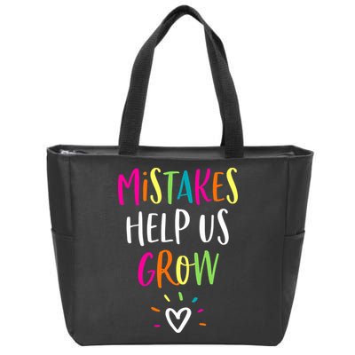 Growth Mindset Positive Back To School Teacher Student Zip Tote Bag