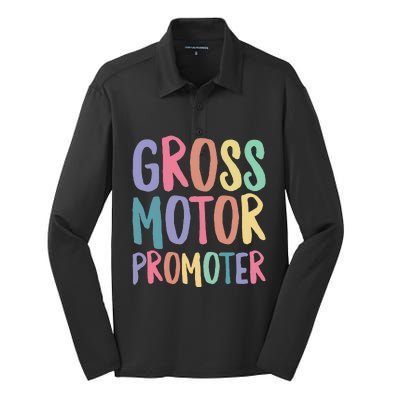 Gross Motor Promoter Physical Therapist Assistant PT Silk Touch Performance Long Sleeve Polo