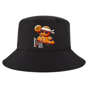 Gingerbread Man Playing Basketball Dunking Christmas Xmas Cool Comfort Performance Bucket Hat